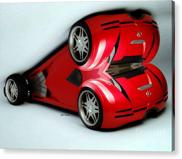 Acrylic Print - Red Car 007