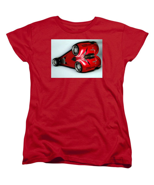 Women's T-Shirt (Standard Cut) - Red Car 007