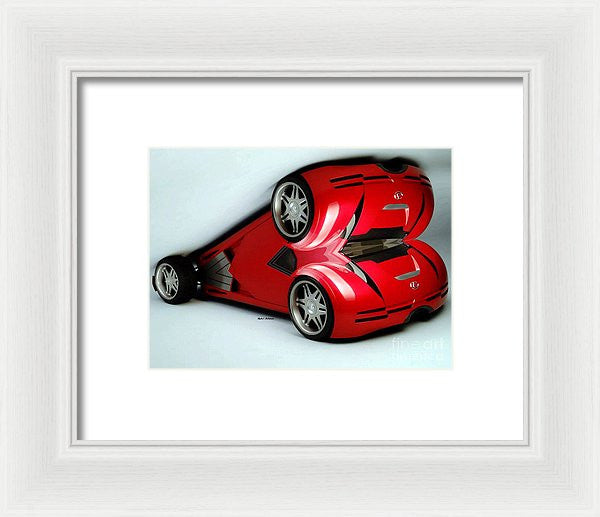 Framed Print - Red Car 007