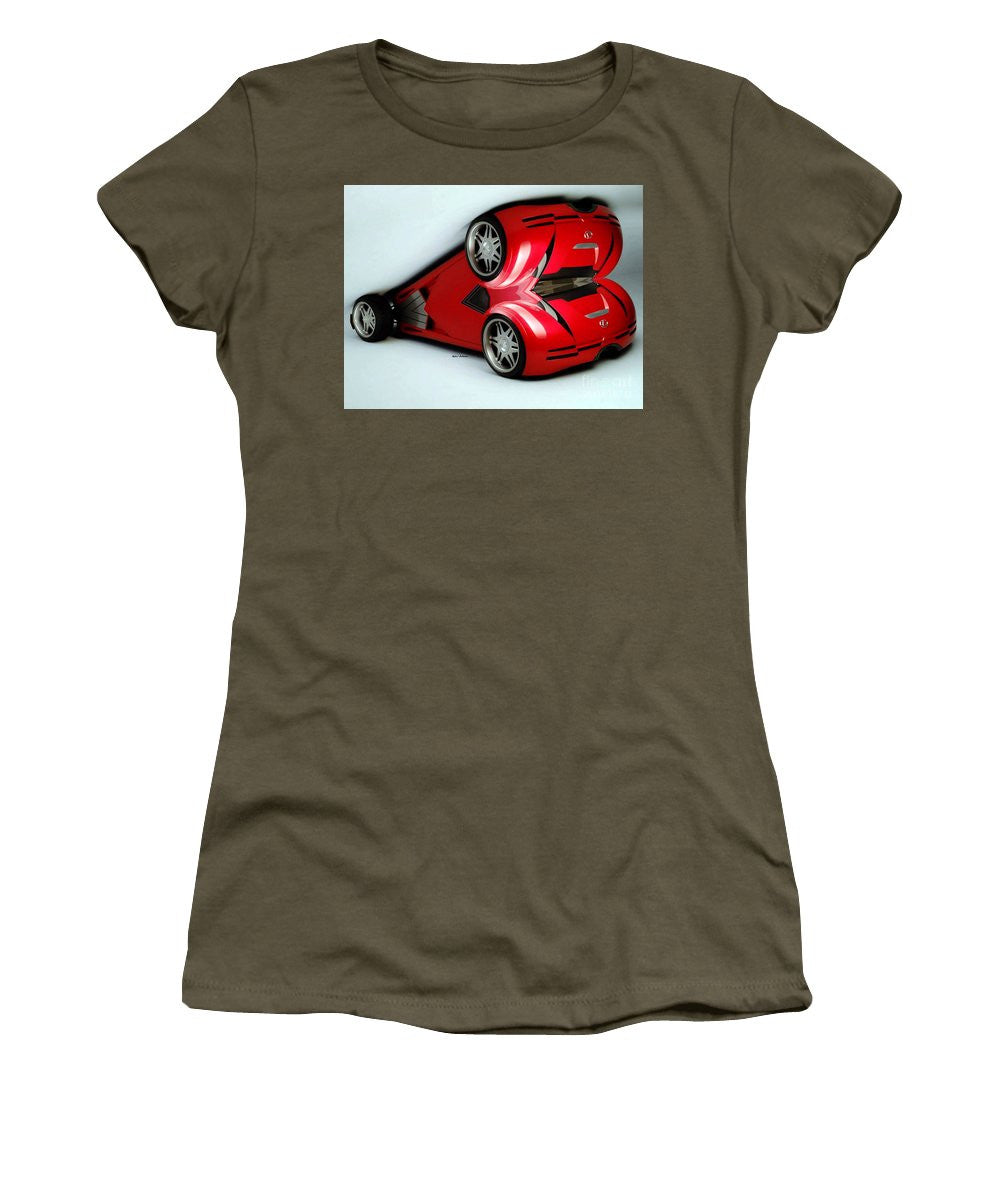 Women's T-Shirt (Junior Cut) - Red Car 007