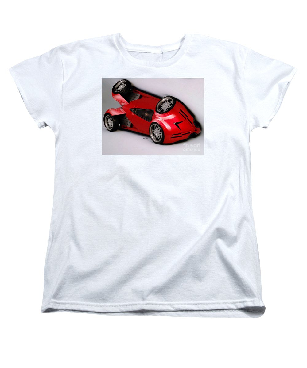 Women's T-Shirt (Standard Cut) - Red Car 009