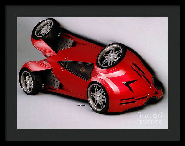 Framed Print - Red Car 009
