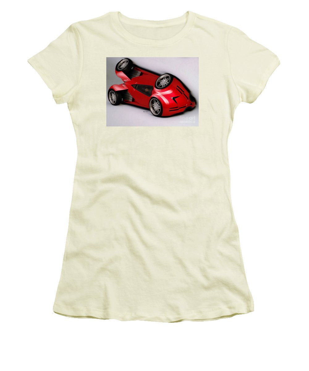 Women's T-Shirt (Junior Cut) - Red Car 009