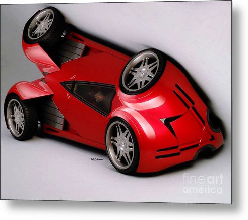 Metal Print - Red Car 009