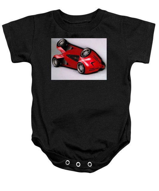 Grenouillère pour bébé - Voiture rouge 009