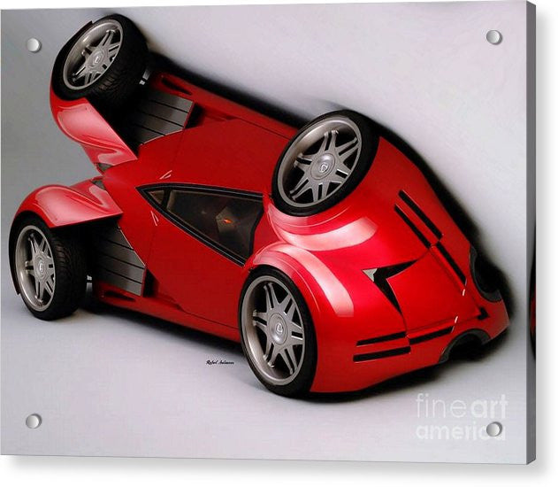 Acrylic Print - Red Car 009