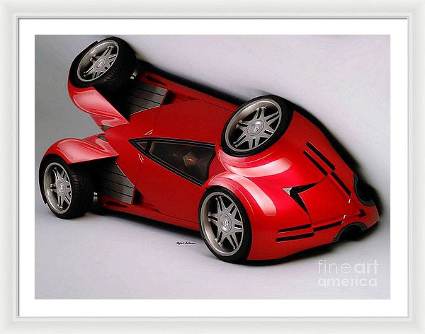 Framed Print - Red Car 009