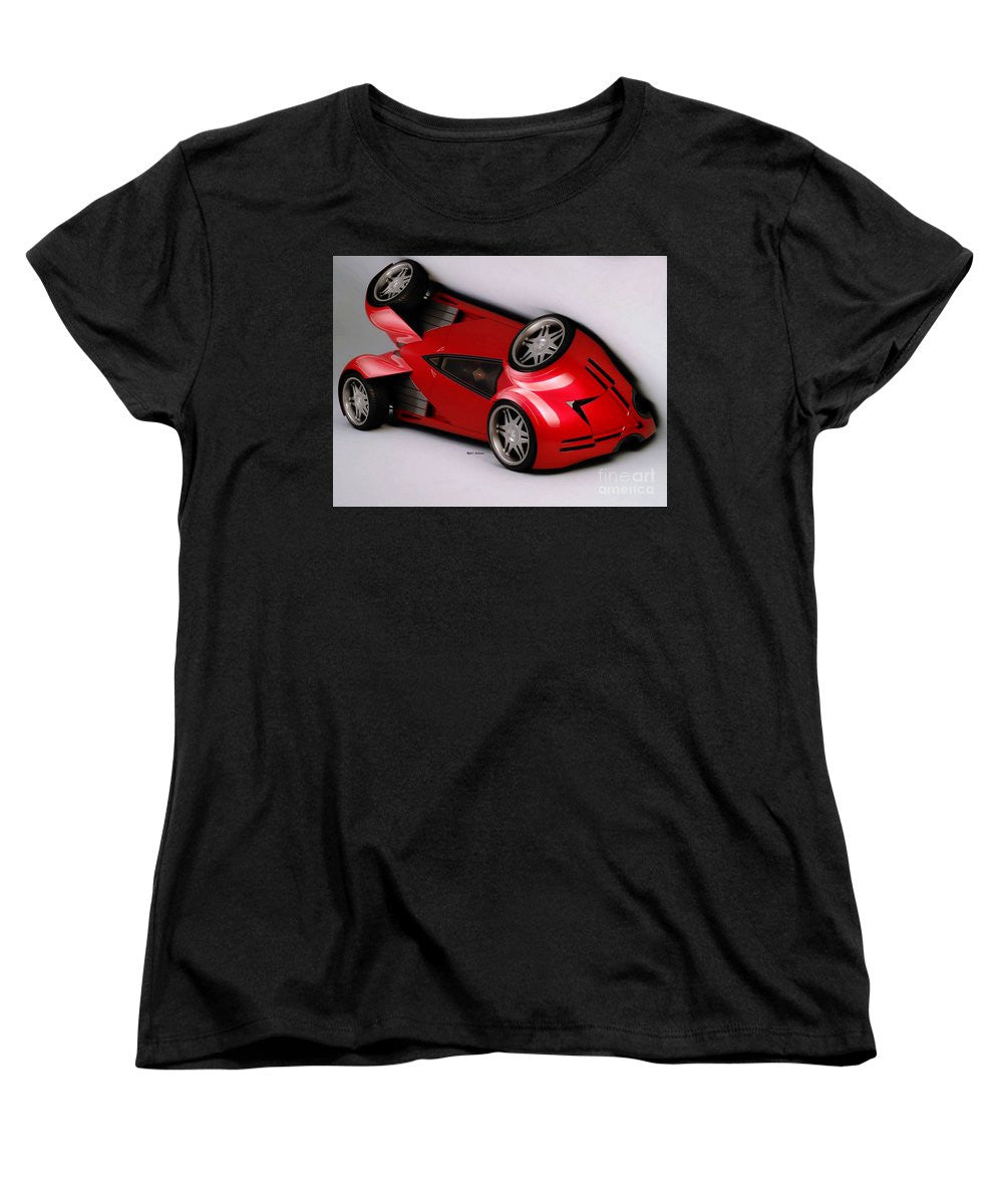 Women's T-Shirt (Standard Cut) - Red Car 009