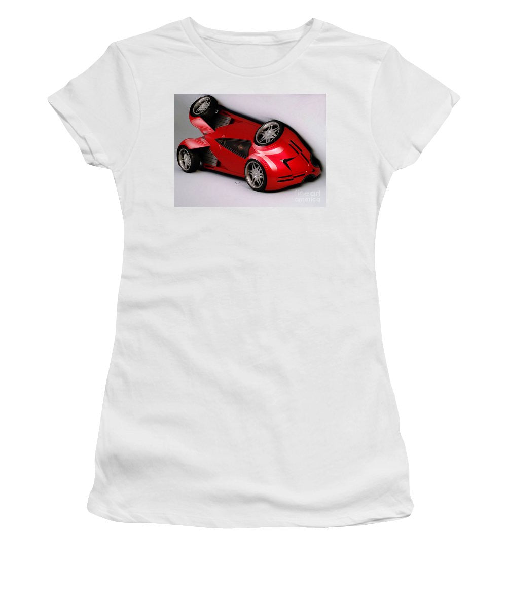 Women's T-Shirt (Junior Cut) - Red Car 009