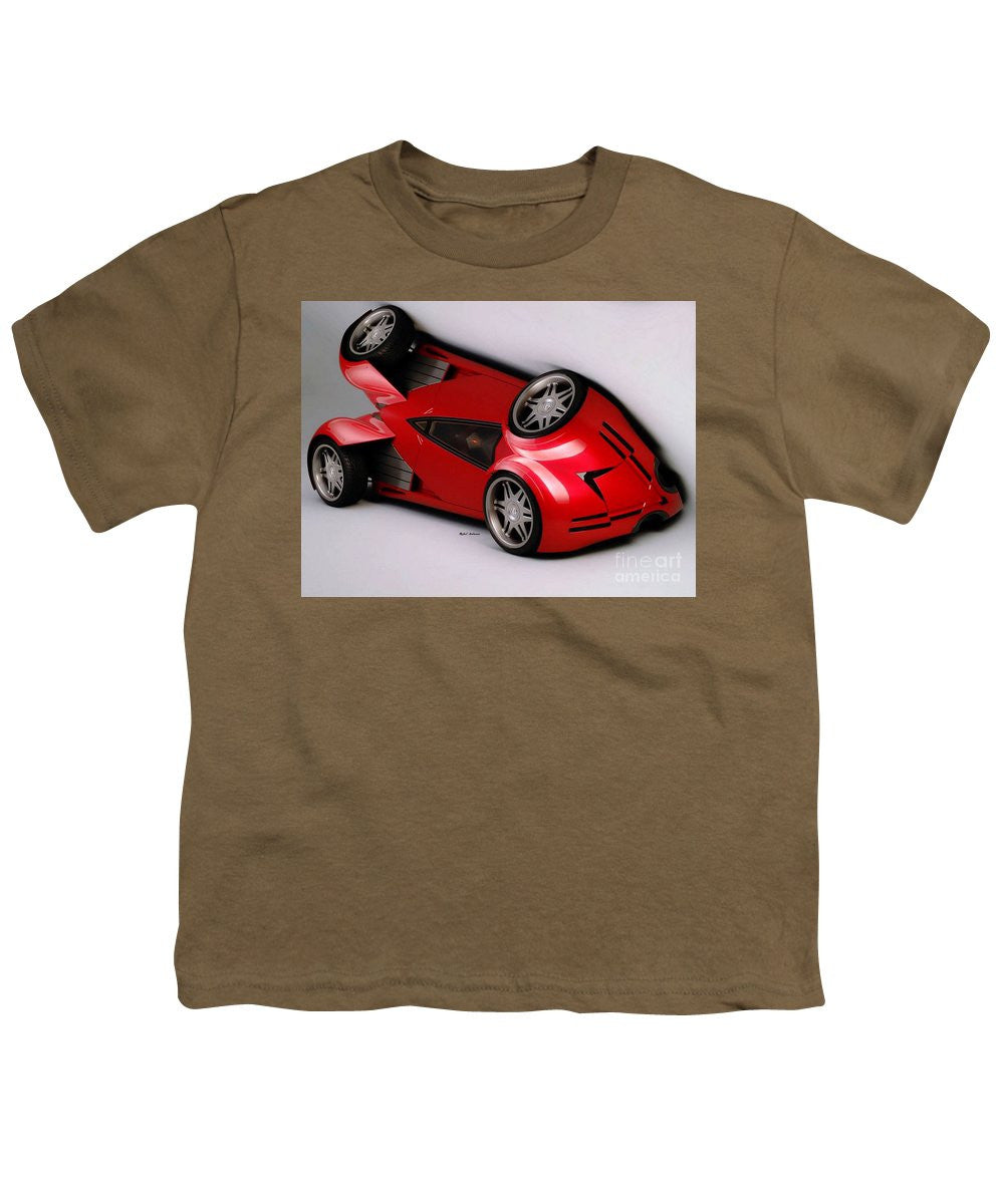 T-shirt pour jeunes - Voiture rouge 009