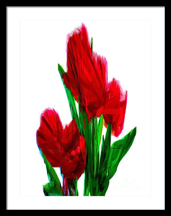 Framed Print - Red Carnations