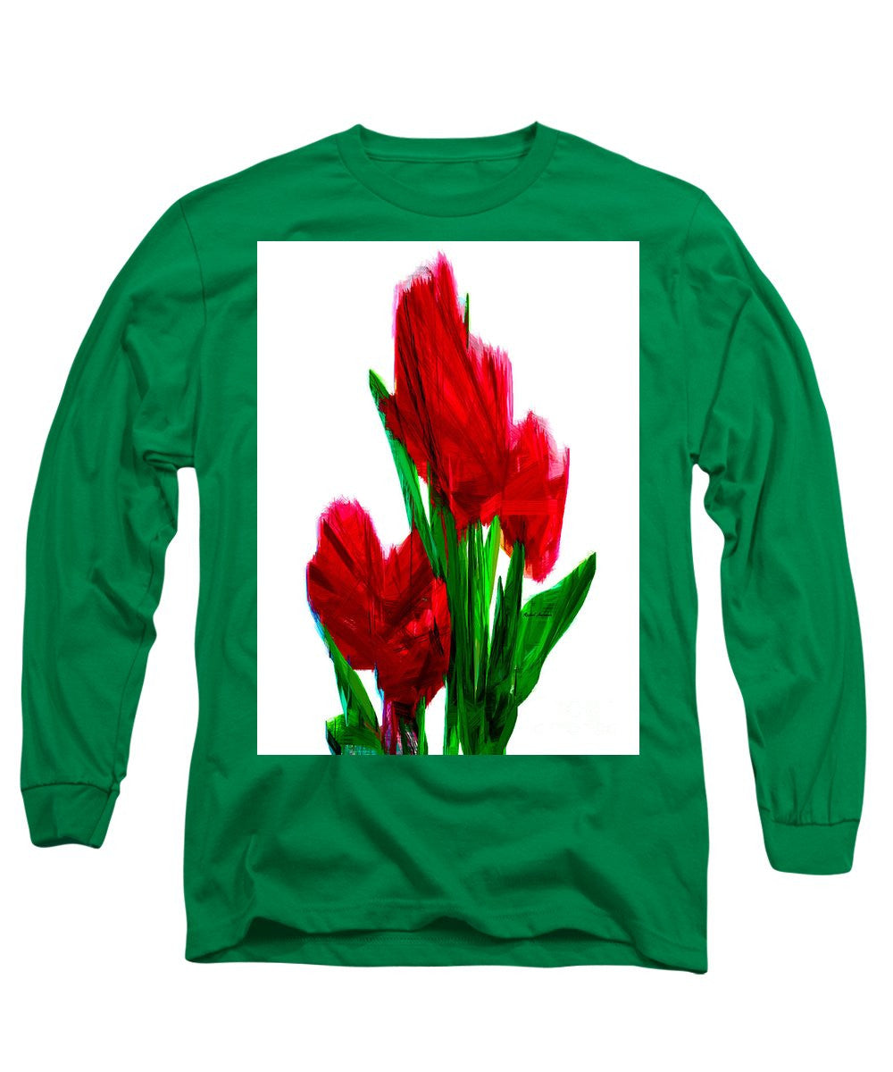 Long Sleeve T-Shirt - Red Carnations