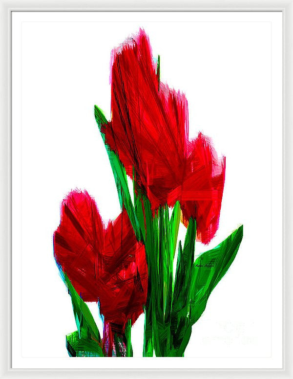 Framed Print - Red Carnations