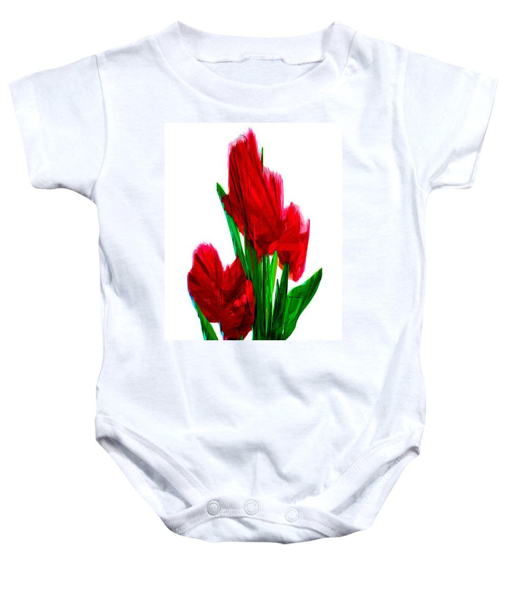 Baby Onesie - Red Carnations