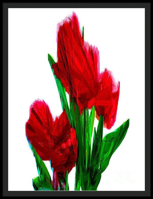 Framed Print - Red Carnations