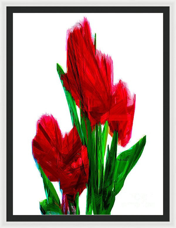 Framed Print - Red Carnations