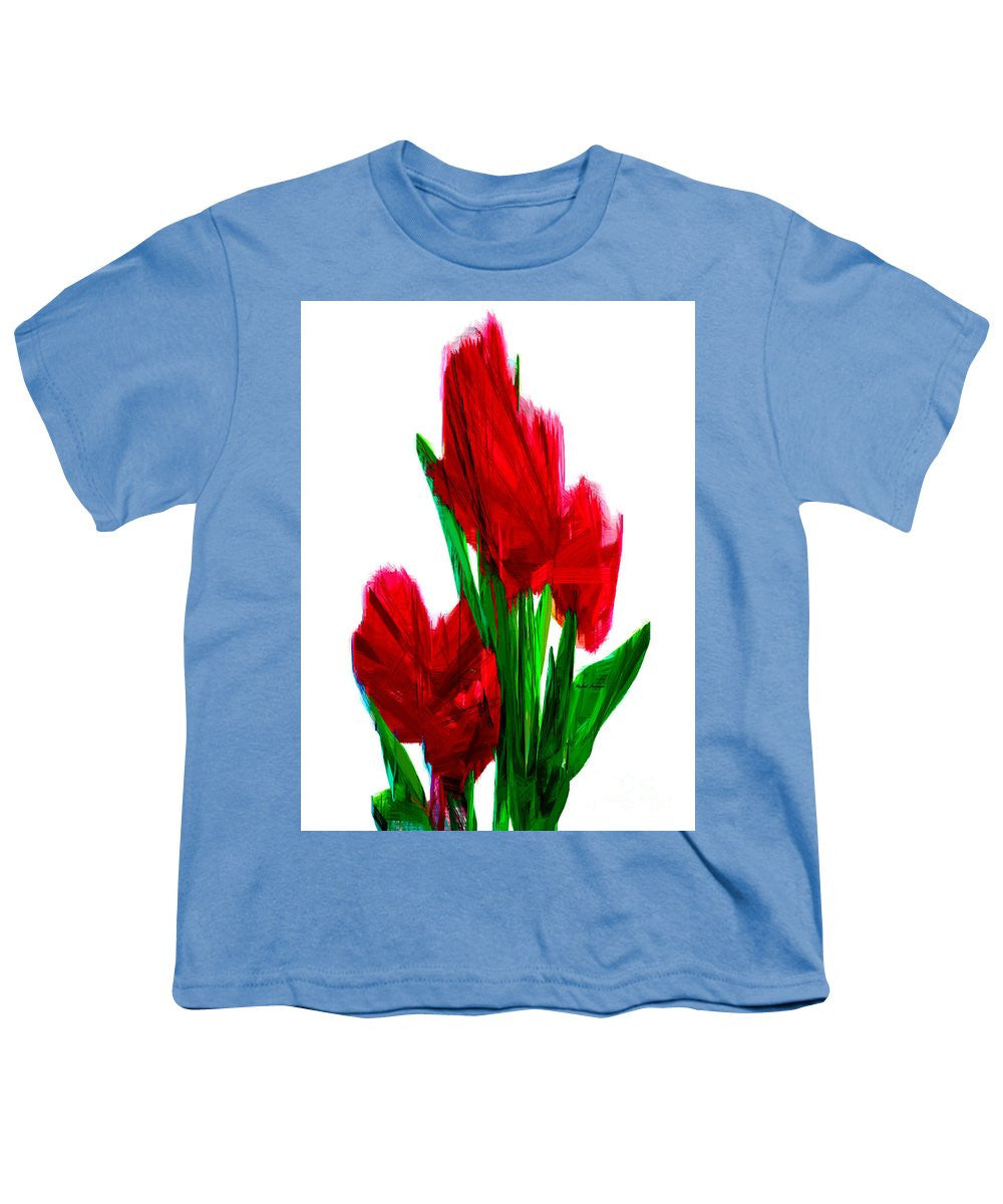 Youth T-Shirt - Red Carnations