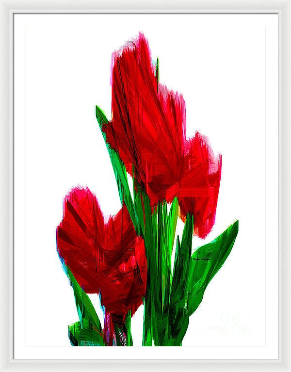 Framed Print - Red Carnations