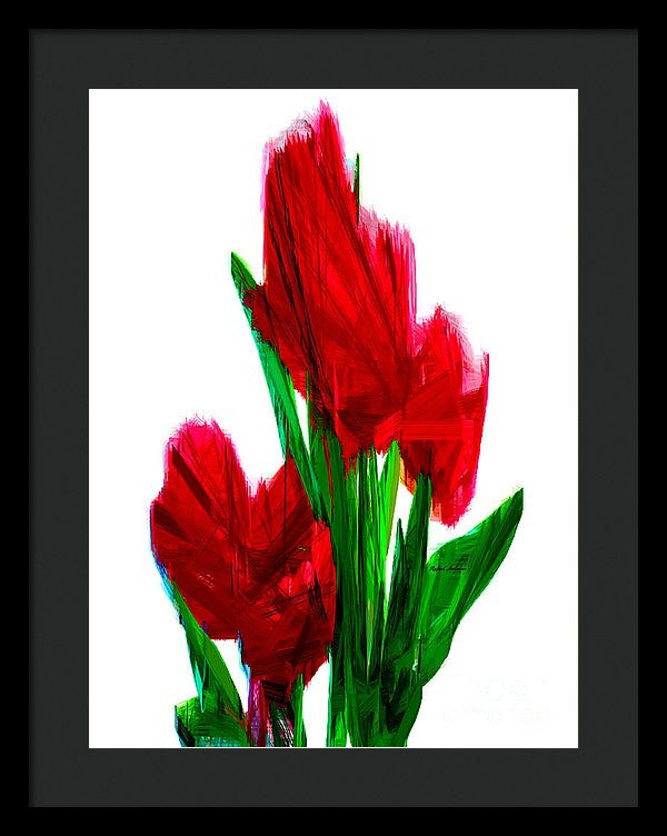 Framed Print - Red Carnations