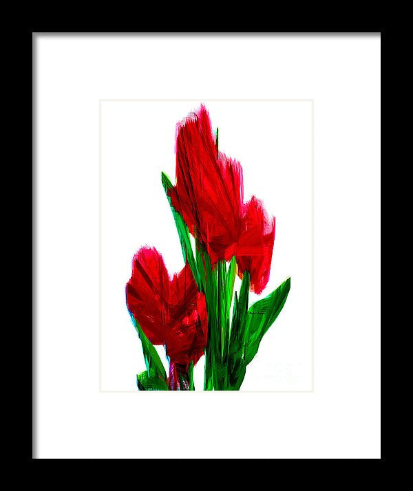 Framed Print - Red Carnations