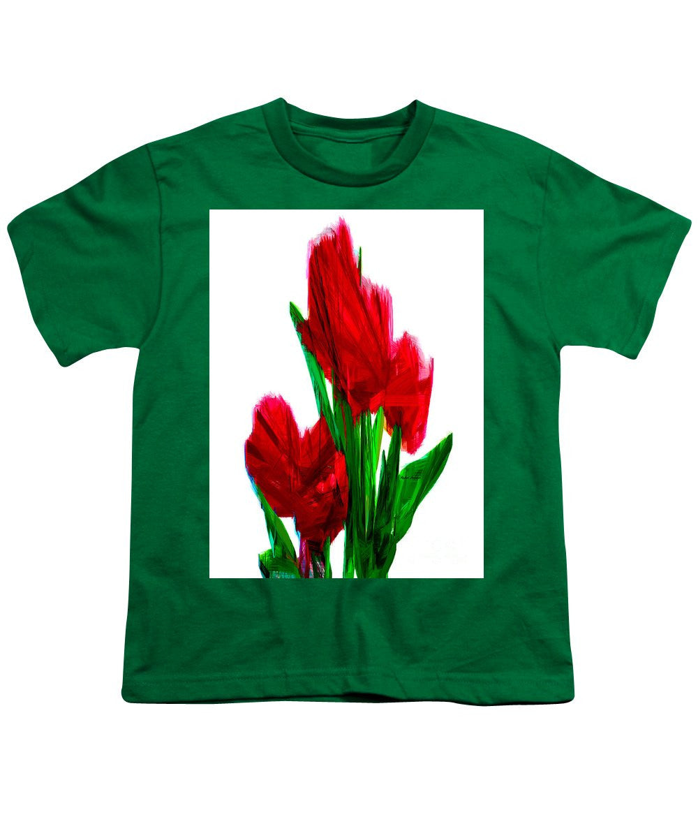 Youth T-Shirt - Red Carnations