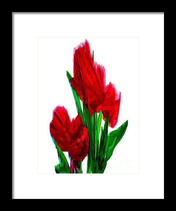 Framed Print - Red Carnations