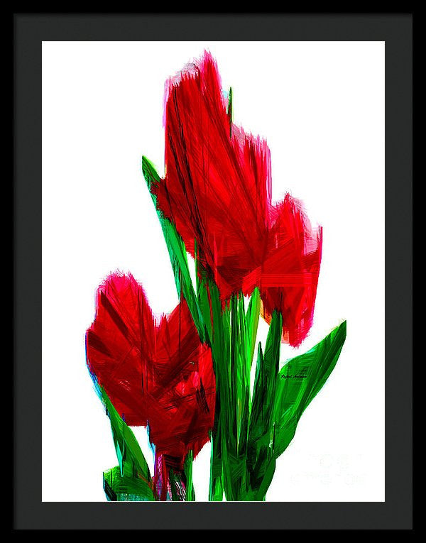 Framed Print - Red Carnations