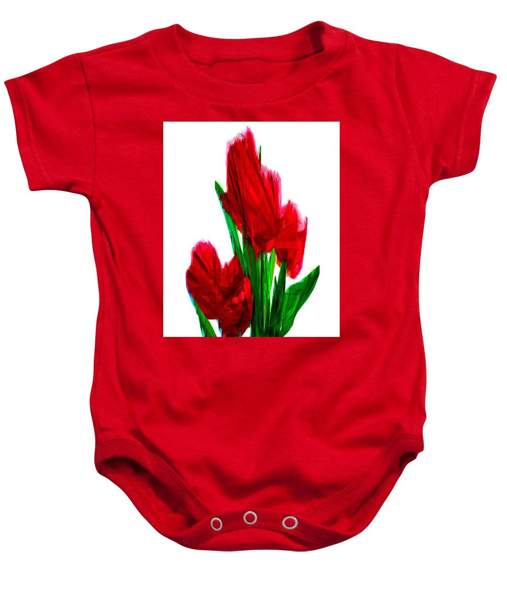 Baby Onesie - Red Carnations