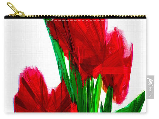 Carry-All Pouch - Red Carnations