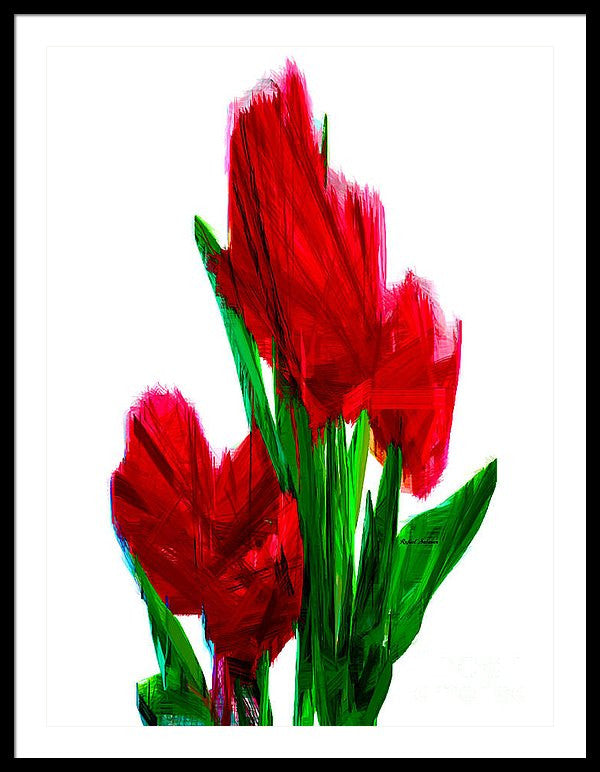 Framed Print - Red Carnations