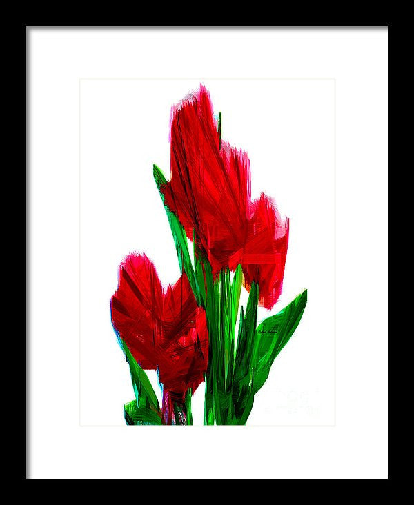 Framed Print - Red Carnations