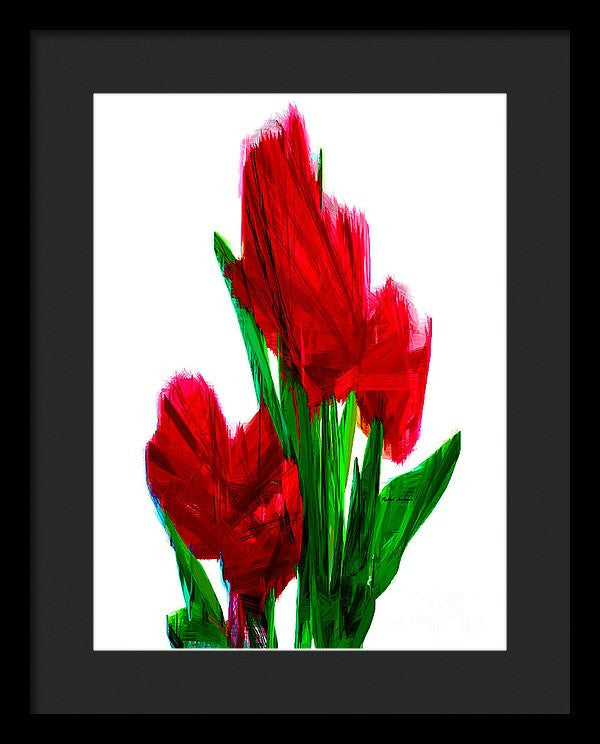 Framed Print - Red Carnations