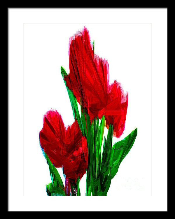 Framed Print - Red Carnations