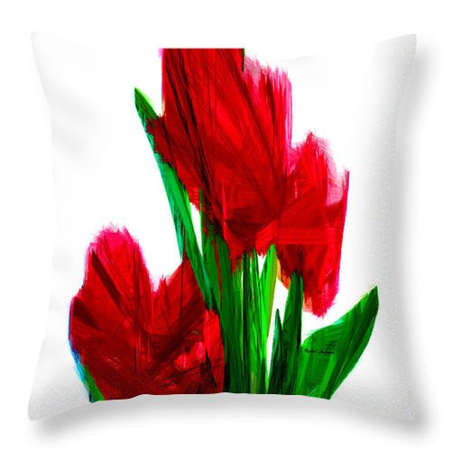 Throw Pillow - Red Carnations