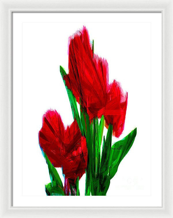 Framed Print - Red Carnations