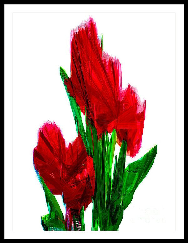 Framed Print - Red Carnations