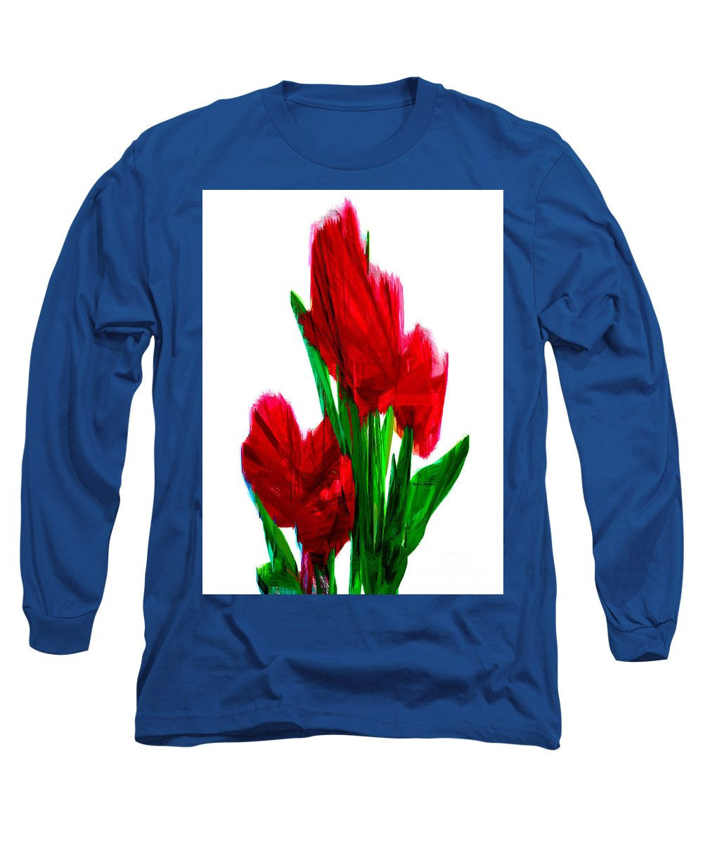 Long Sleeve T-Shirt - Red Carnations