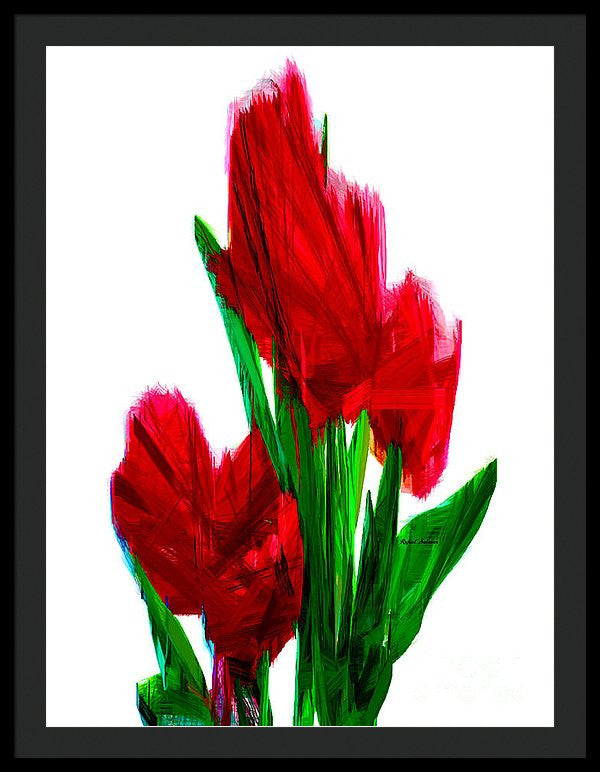 Framed Print - Red Carnations