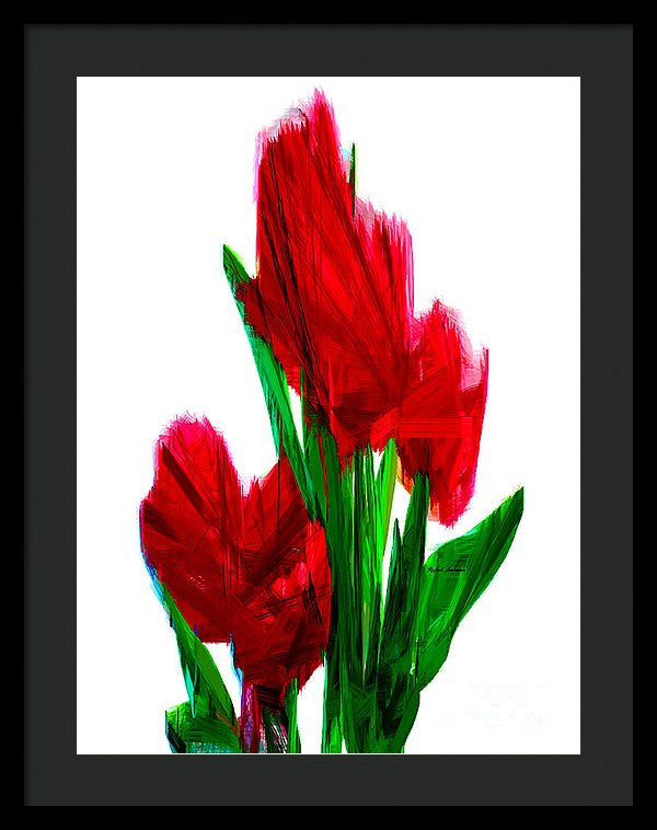 Framed Print - Red Carnations