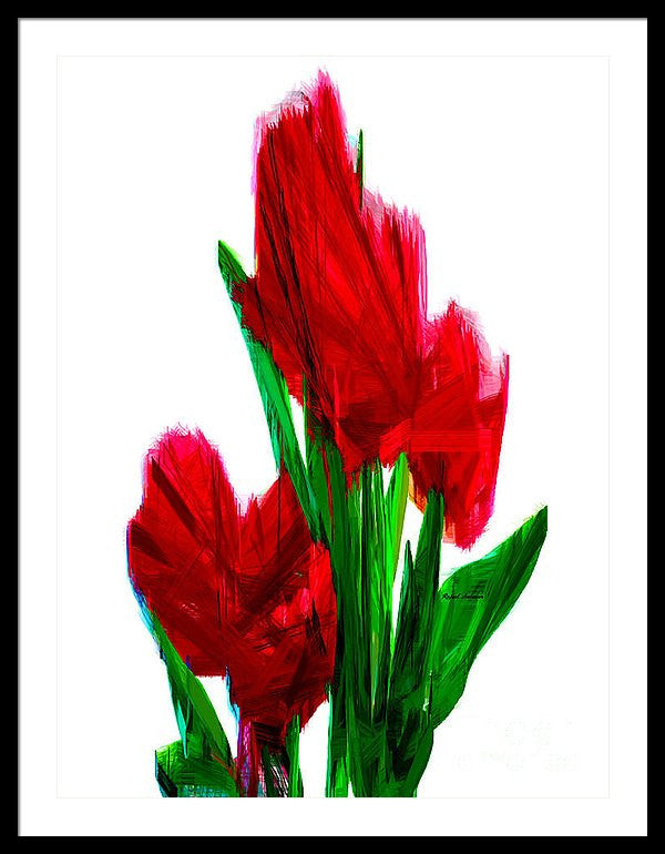 Framed Print - Red Carnations