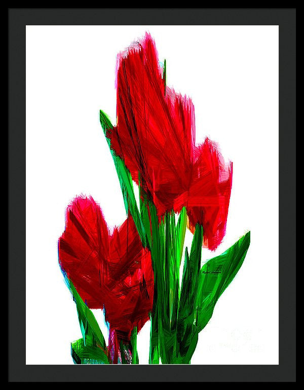 Framed Print - Red Carnations