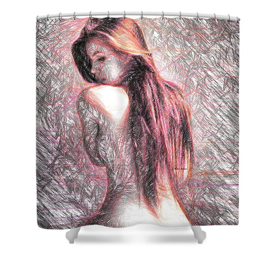 Shower Curtain - Red Glow