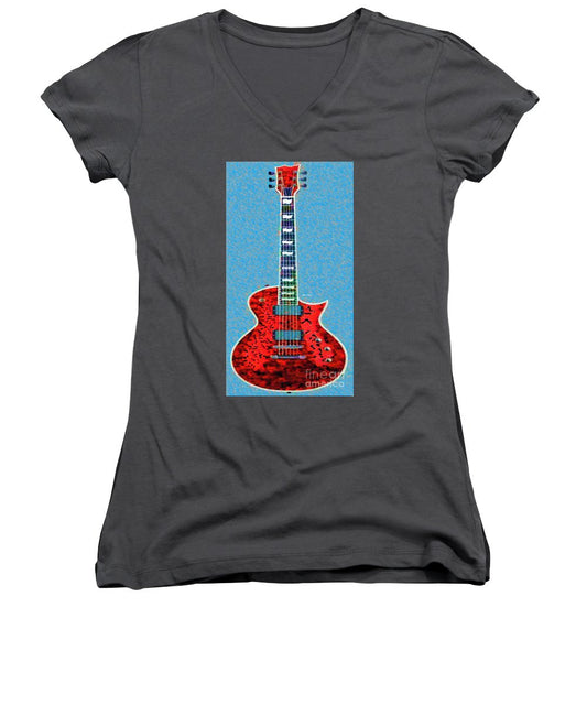 Women's V-Neck T-Shirt (Junior Cut) - Red Love