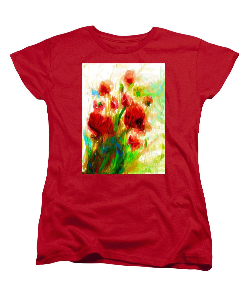 Women's T-Shirt (Standard Cut) - Red Poppies