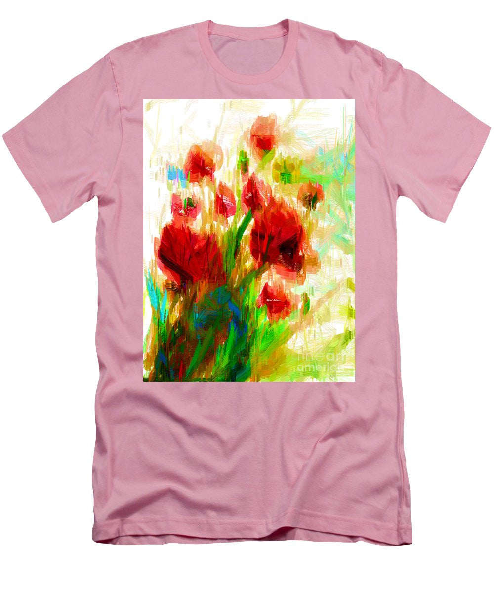 T-shirt pour homme (coupe ajustée) - Coquelicots rouges