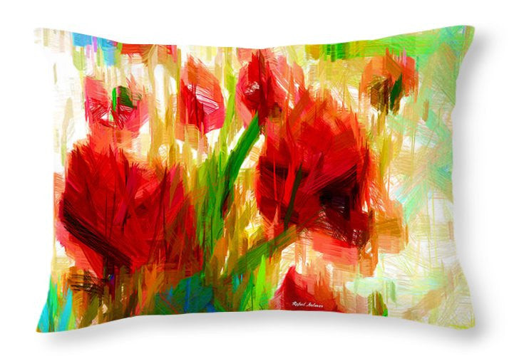 Throw Pillow - Red Poppies