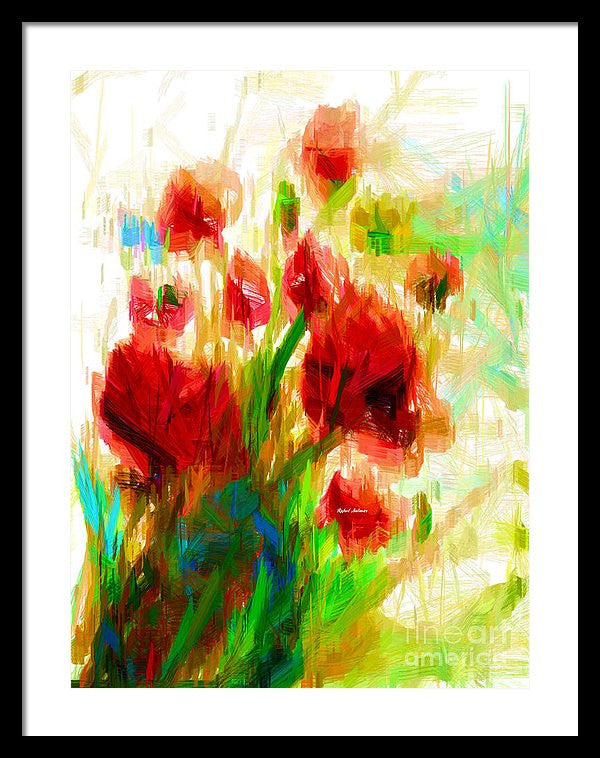 Framed Print - Red Poppies