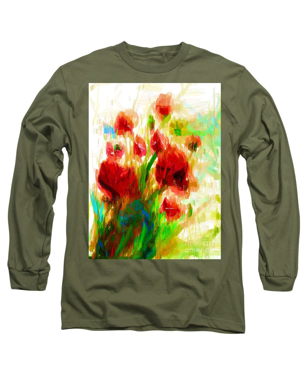 Long Sleeve T-Shirt - Red Poppies