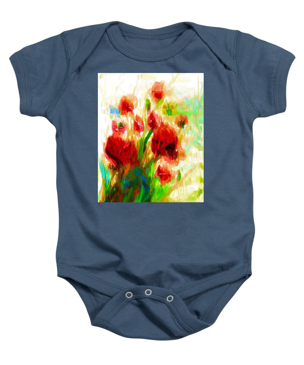 Baby Onesie - Red Poppies