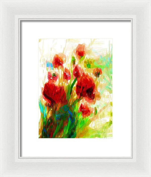 Framed Print - Red Poppies